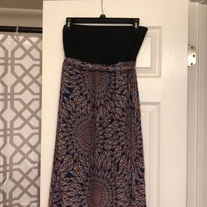 Black and patterned maxi